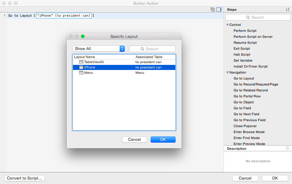 [FileMaker] 設計Button，簡單切換Layout – FileMaker 小子