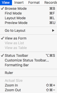 [FileMaker] 快速鍵的設定 – FileMaker 小子